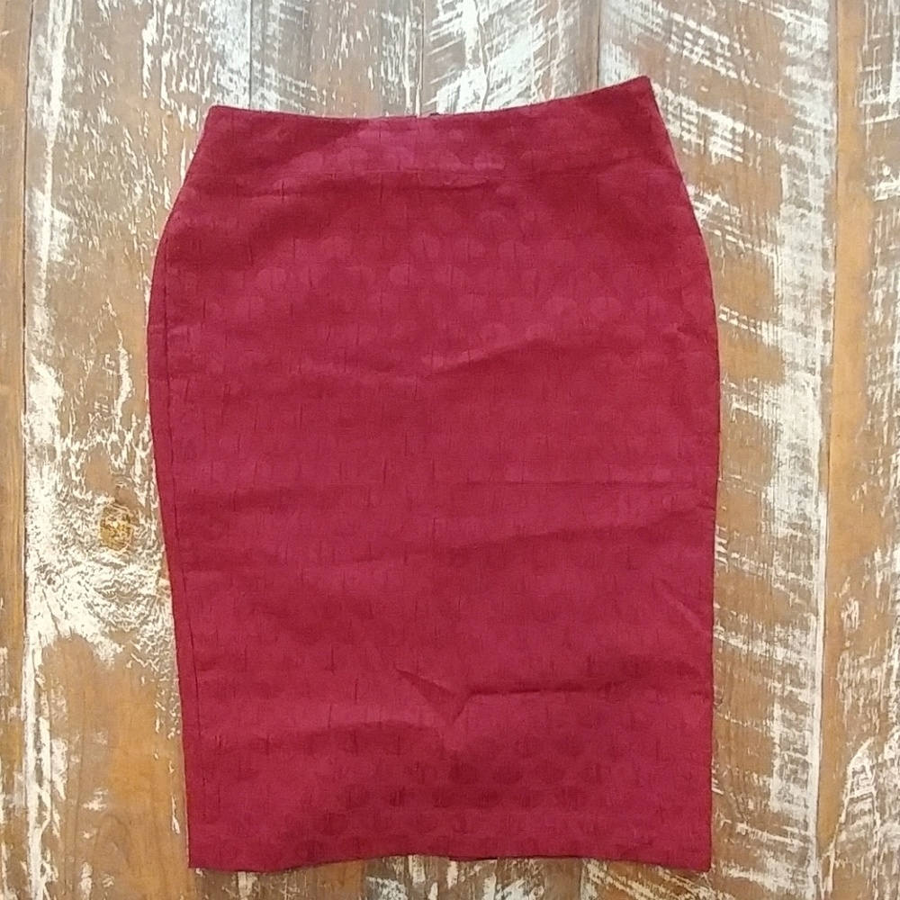 Banana Republic Red Pencil Skirt Size 0